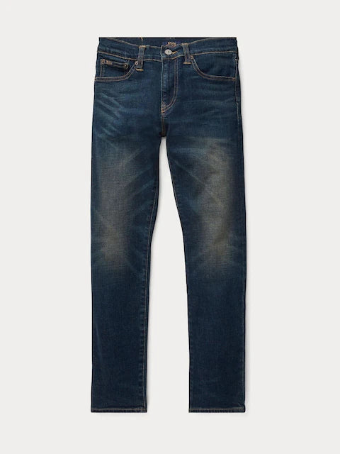 Jean enfant bleu foncé coupe slim confortable