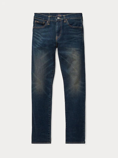 Jean enfant bleu foncé coupe slim confortable