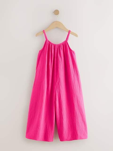 Combinaison large enfant rose sans manches (3-16 ans)