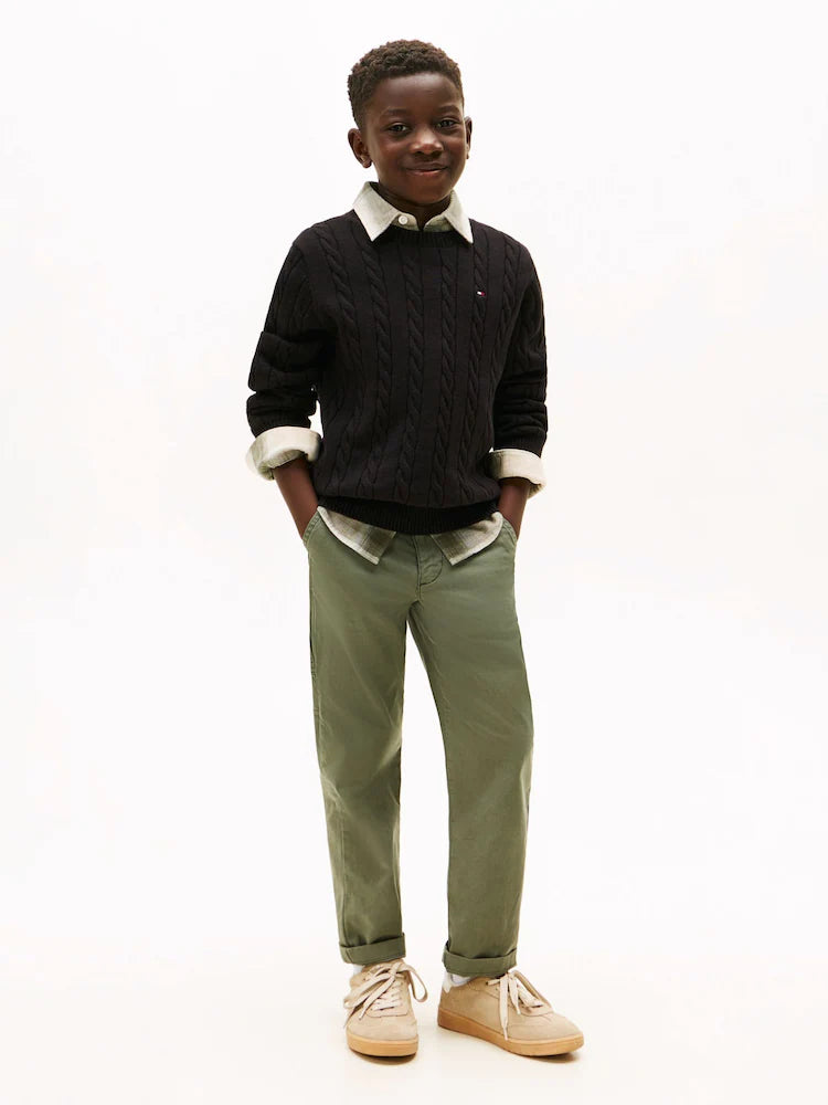 Pantalon cargo vert kaki pour garçon