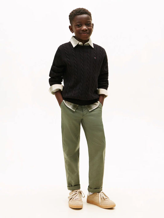 Pantalon cargo vert kaki pour garçon