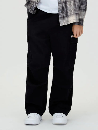 Pantalon large enfant noir style décontracté