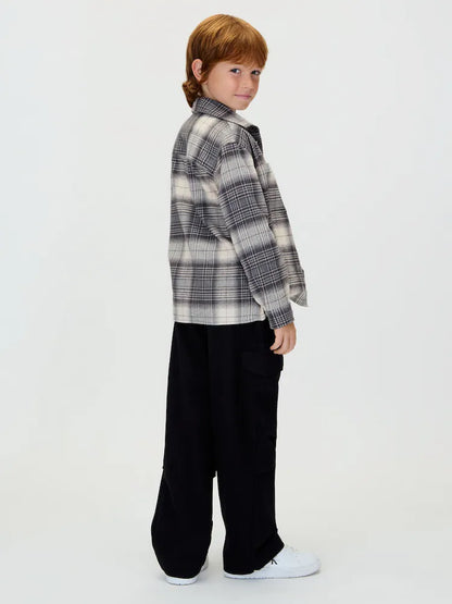 Pantalon large enfant noir style décontracté