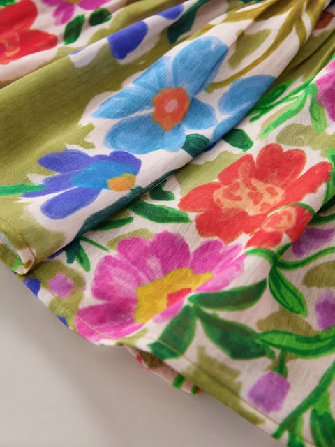 Robe fleurie multicolore à épaules dégagées pour fille (3-16 ans)