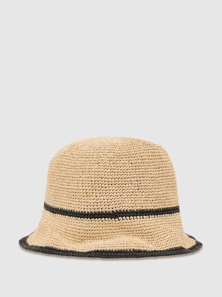 Chapeau cloche en paille pour enfant