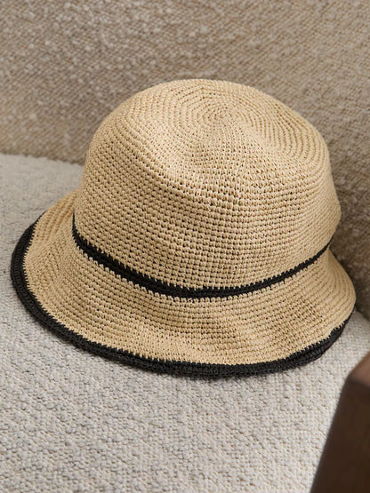 Chapeau cloche en paille pour enfant