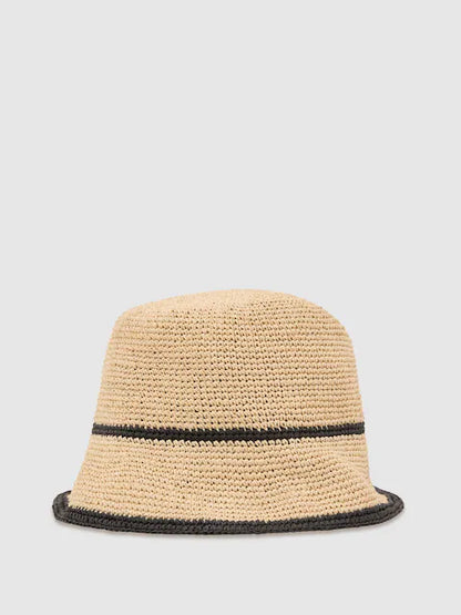 Chapeau cloche en paille pour enfant