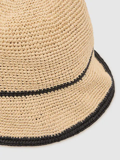 Chapeau cloche en paille pour enfant