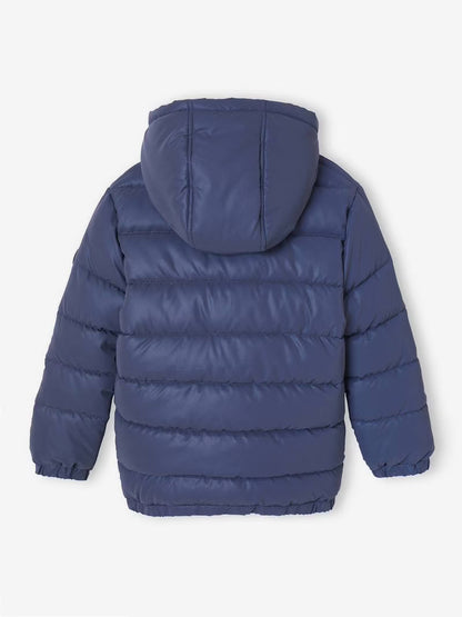 Doudoune à capuche matelassée avec doublure polaire - couleur bleu marine