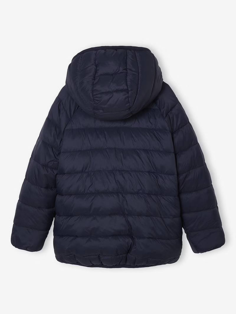 Doudoune réversible à capuche doublée en sherpa pour garçon - moka