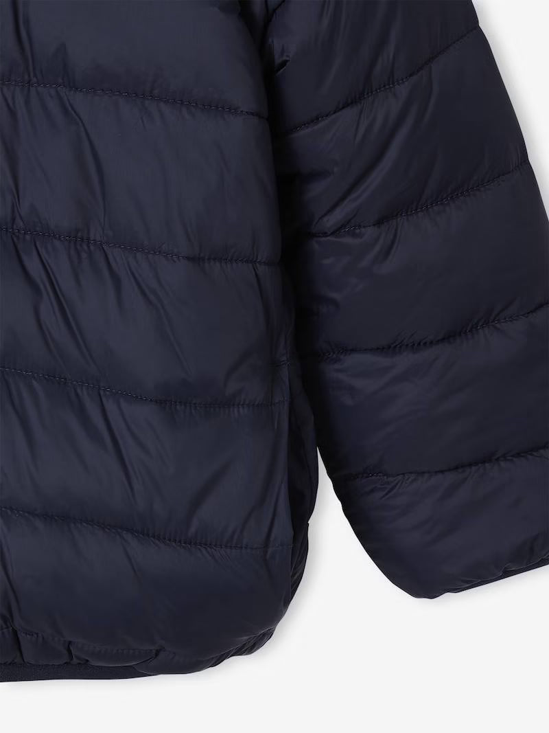 Doudoune réversible à capuche doublée en sherpa pour garçon - moka