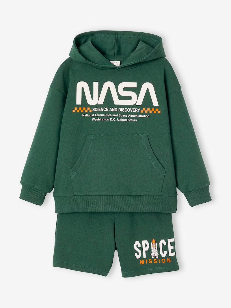 Ensemble sweat-shirt et short pour enfant - couleur vert pin
