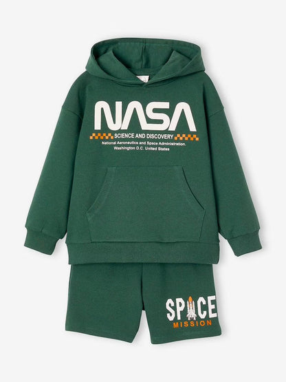 Ensemble sweat-shirt et short pour enfant - couleur vert pin
