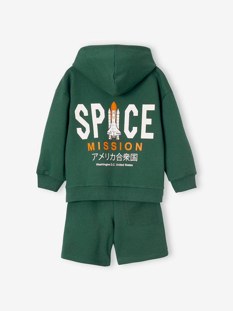 Ensemble sweat-shirt et short pour enfant - couleur vert pin