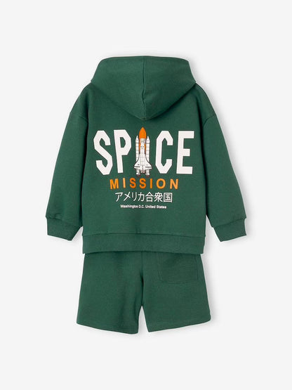 Ensemble sweat-shirt et short pour enfant - couleur vert pin