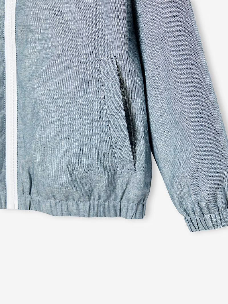Coupe-vent en chambray pour garçons - bleu chambray