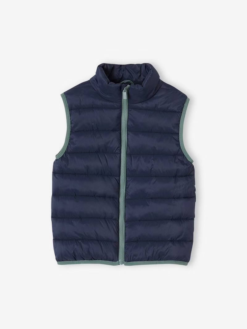 Parka 3 en 1 mi-saison avec gilet matelassé amovible pour garçon - vert saule