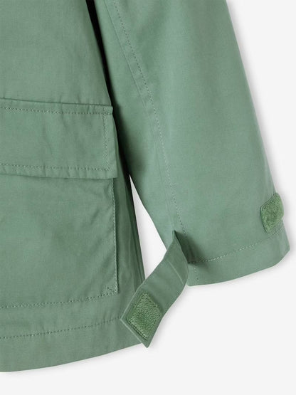 Parka 3 en 1 mi-saison avec gilet matelassé amovible pour garçon - vert saule